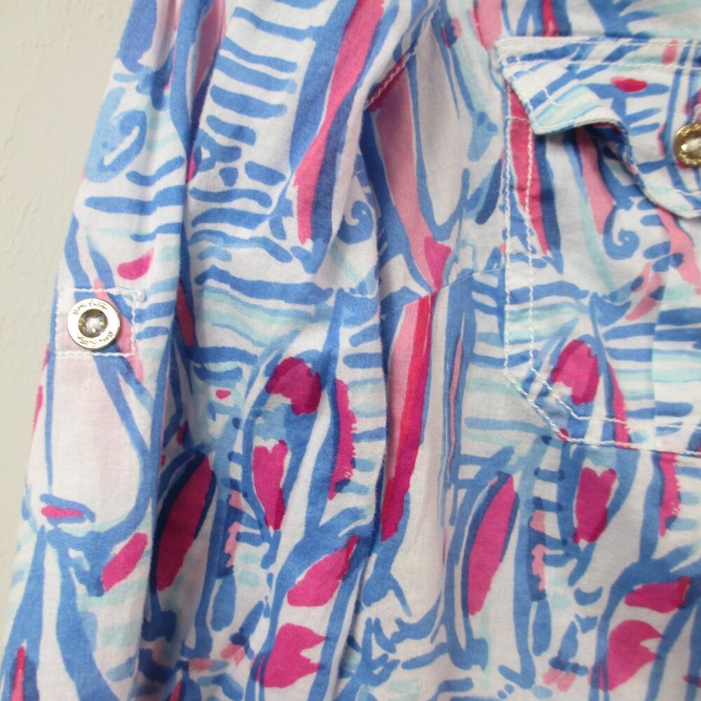 Lilly Pulitzer Red Right Return Button Down Shirt - image 3